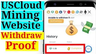 USCloud Mining website Withdraw Proof 🥳 | Earn free Usdt | How to make money online Sinhala WwCf