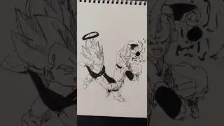 Speed drawing StickMan To  Vegita Marjin bu 😳 #shorts #anime #drawing