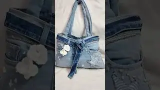 DIY recycle denim bag || #diy #denim #recycle