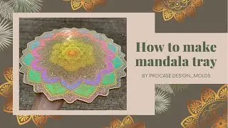 Resin tutorial : How to make mandala tray by using silicone mold