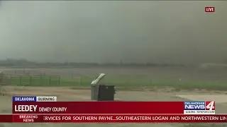 Oklahoma wildfires: Widespread damage near Leedy