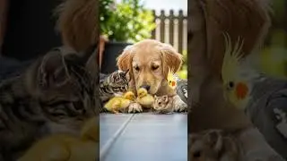 Curious eyes of pets meet small feathered friends in unexpected moments #pets #birds #cute