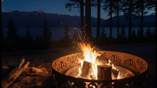 Deep Sleep Campfire Sounds 🔥 Crackling Fire by the Lake | 10 Hours of Pure Relaxation