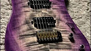 Keganasan Soloking EM-7T FMN Alan Entwistle Darkstar in Deep Purple Burst