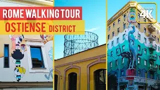 Ostiense neighbourhood - Rome Walking tour (ULTRA HD 4K)