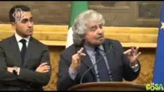 La conferenza stampa di Beppe Grillo