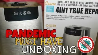 CRANE TRUE HEPA 4 in 1 (COOL & WARM MIST HUMIDIFIER, UV AIR PURIFIER + AROMA DIFFUSER)  UNBOXING