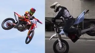 SUPERMOTO vs DIRT BIKE - Warp 9 Racing