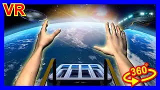 VR 360&deg; Fear of Heights in Space_04|Alien UFO Starship |4K 　高所恐怖症？