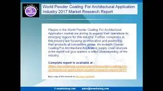 Powder Coating For Architectural Application Market Industry Segments, Drivers, and Forecast 2017 &ndash;