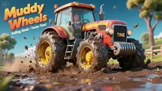 Muddy Wheels, Rolling Steels &ndash; Tractor Time! | Nursery Rhymes & Kids Songs