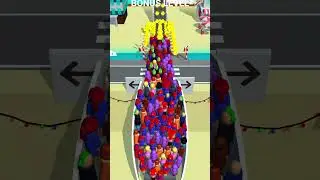 Escalators Game BONUS Level #24 &ndash; CRAZY Coin Rush! 💰 Crowd Madness! 🔥 #shorts #funny
