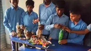 Eco Bricks Model by students ll #school #students 