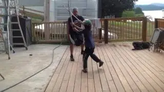 Swordplay Taiji Basics, working with a young Lion on the path of cutivation