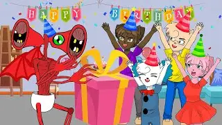 Baby Red Siren Head and Police Team - Happy Birthday - Meme Roblox Animation