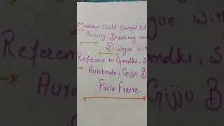 Modern child centred education.. Activity, discovery, dialogue with reference to Gandhi, Aurobindo