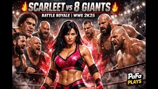 Scarlet vs 8 Players 😱 One Woman Destroys a WWE 2K25 Battle Royal #wwe