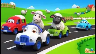 Baba Sheep on a Racing Car | Cute and Fun Kids Nursery Rhyme Animation
