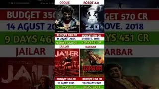 coolie vs jailar vs darbar vs robot 2.0 box office collection Comprison