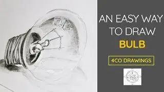 How to draw Light Bulb using charcoal pencil