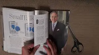 ASMR cutting things out of magazines (paper sounds) (no talking)