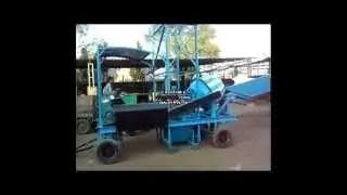 concrete mixer with lift and hydraulic hopper mobile type by gautam brand.webm