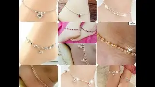 Trending and light weighted Silver anklet designsideas for girls.Chain Silver payal/daily wear payal
