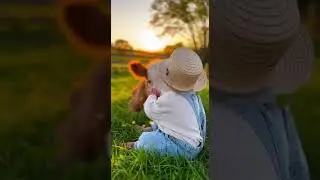 Baby and Cow become Best Friends!  #cow #cute