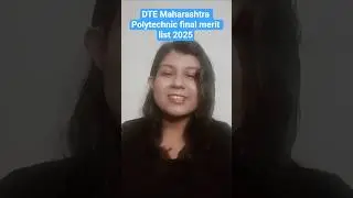 DTE Maharashtra Polytechnic Final Merit List 2025  #DTE2025 #Polytechnic #MeritList #MHPoly