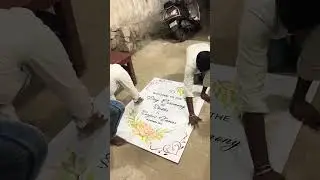 How to pasting ...wedding welcome Board .. in Hard Board pasting