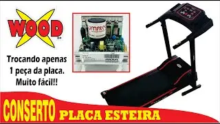CONSERTO ESTEIRA ERGOMÉTRICA TROCANDO APENAS UMA PEÇA DA PLACA. MUITO FÁCIL. FAÇA VOCÊ MESMO. DIY.