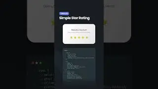 Simple star rating with CSS & Javascript. Source code link in the comments 🔥