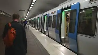 Sweden, Stockholm, Subway ride from Zinkensdamm to Mälarhöjden