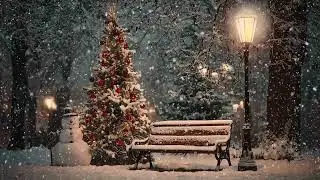 Snowy Holiday Streets &ndash; Christmas Lights & Relaxing Piano Atmosphere 🎄❄️✨