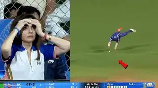 Nita ambani couldn&rsquo;t believe on her eyes when Rohit sharma drop very simple catch in today match