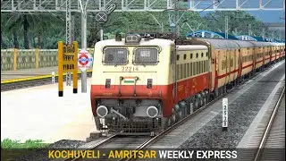 Kochuveli - Amrister Weekly Express | Train Simulator | Indian Train | Rail Road Games