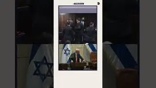 #trump Heckled, Israel #knesset Member Ayman Odeh, Ofer Cassif Removed As They Raise 'Genocide' Sign