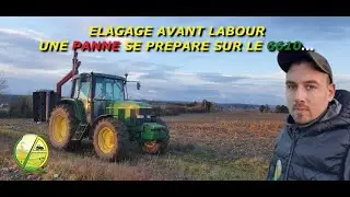 Nettoyage des bords de bois avec l'EPAREUSE KUHN et début de PANNE sur le JOHN DEERE 6610