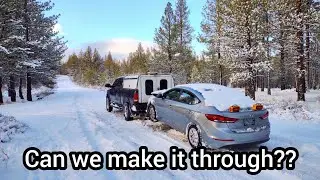 Ice road towing!   Dangerous trip through a winter wonderland