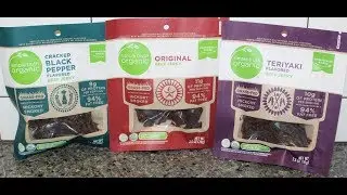 Simple Truth Organic Beef Jerky: Cracked Black Pepper, Original & Teriyaki Review