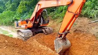 The process of dredging a tributary is fast