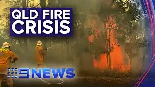 Fire crews trying to contain spot fires near Toowoomba | Nine News Australia