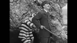 Charlie Chaplin escaping police funny
