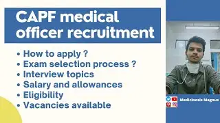 CAPF medical officer exam 🔥Posts, salary, eligibility & more ❤️