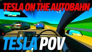 German Autobahn Traffic with Tesla - Assetto Corsa