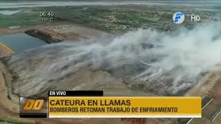Incendio en Cateura obliga a vecinos a abandonar sus viviendas