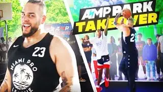 I PULLED UP TO AN AMP TAKEOVER AND THIS HAPPENED! (5v5 Basketball)