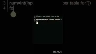 Program to print table of any number ||