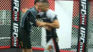 Ricardo Lamas Takedown Practice at UFC on FOX Media Workout