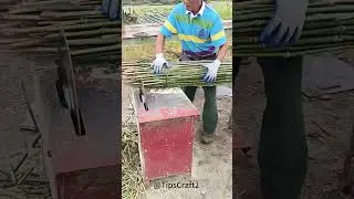 The key to tying bamboo sticks together is to tie the knot